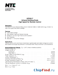 Datasheet NTE3027 manufacturer NTE