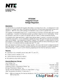 Datasheet NTE309K производства NTE