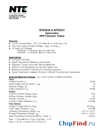 Datasheet NTE3221 manufacturer NTE