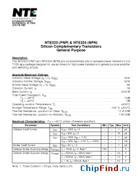 Datasheet NTE323 manufacturer NTE