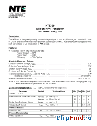 Datasheet NTE329 manufacturer NTE