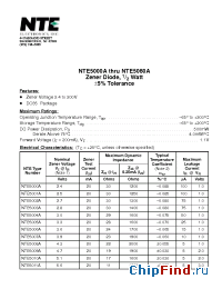 Datasheet NTE5008A manufacturer NTE