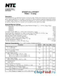 Datasheet NTE5673 manufacturer NTE