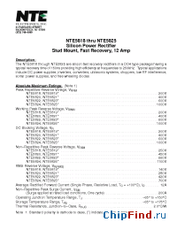 Datasheet NTE5825 производства NTE