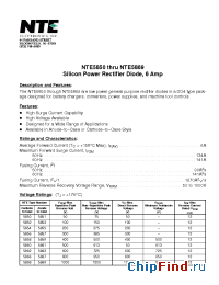 Datasheet NTE5868 manufacturer NTE