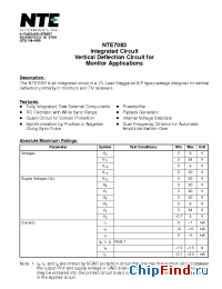 Datasheet NTE7083 manufacturer NTE