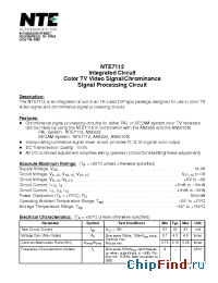 Datasheet NTE7112 manufacturer NTE