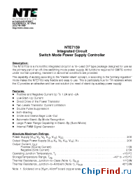 Datasheet NTE7159 manufacturer NTE