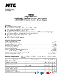 Datasheet NTE739 manufacturer NTE