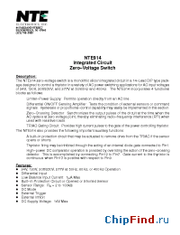 Datasheet NTE914 manufacturer NTE