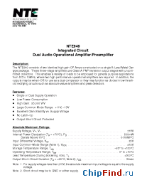 Datasheet NTE949 manufacturer NTE