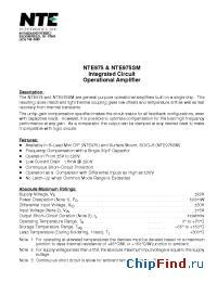Datasheet NTE975SM производства NTE