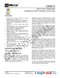 Datasheet OZ6912 manufacturer O2Micro