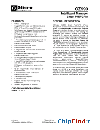 Datasheet OZ990S manufacturer O2Micro