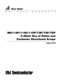 Datasheet MG113P/73P manufacturer OKI