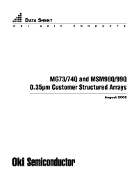 Datasheet MG73QB02 manufacturer OKI