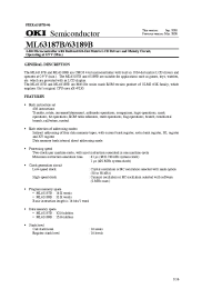 Datasheet ML63187B-XXXGA manufacturer OKI