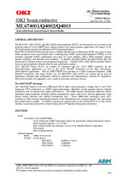 Datasheet ML67Q4002 manufacturer OKI