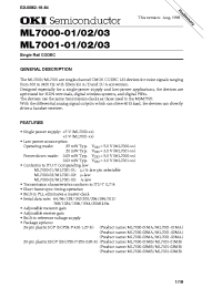Datasheet ML7000-03 manufacturer OKI