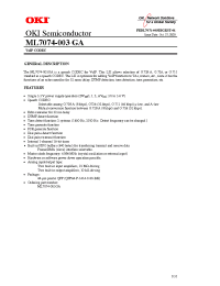 Datasheet ML7074-003GA manufacturer OKI