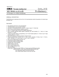 Datasheet ML9044-XX manufacturer OKI