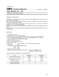Datasheet ML9090A-01GA manufacturer OKI