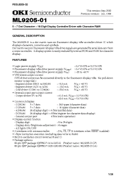 Datasheet ML9205-01GA manufacturer OKI