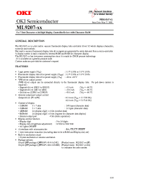 Datasheet ML9207-XX manufacturer OKI