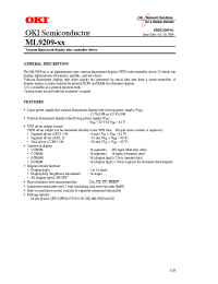 Datasheet ML9209 manufacturer OKI
