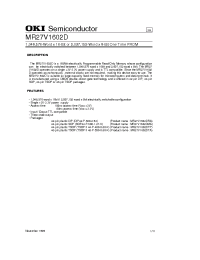 Datasheet MR27V1602DMA manufacturer OKI