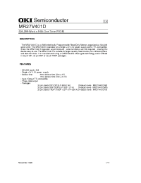Datasheet MR27V401D manufacturer OKI