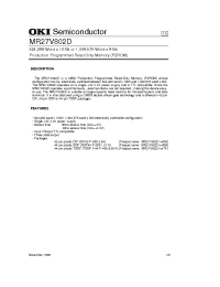 Datasheet MR27V802DTP manufacturer OKI