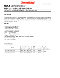Datasheet MSC23140D manufacturer OKI