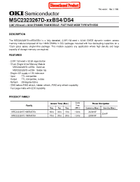 Datasheet MSC2323267D-60BS4 manufacturer OKI