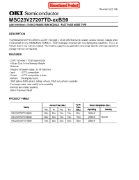Datasheet MSC23V27207TD-50BS9 manufacturer OKI