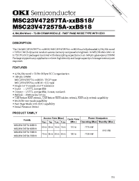 Datasheet MSC23V47257SA-70 manufacturer OKI