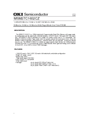 Datasheet MSM27C1652CZ manufacturer OKI