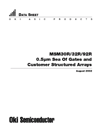 Datasheet MSM30R0080 manufacturer OKI