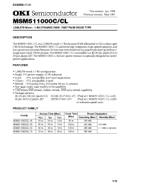 Datasheet MSM511000C-50ZS manufacturer OKI