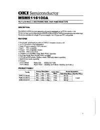 Datasheet MSM5116100A-60JS manufacturer OKI