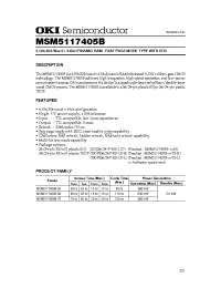 Datasheet MSM5117405B-70TS-K manufacturer OKI