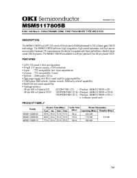 Datasheet MSM5117805B-50JS manufacturer OKI