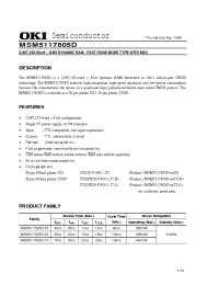 Datasheet MSM5117805D-50TS-K manufacturer OKI