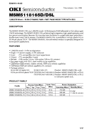 Datasheet MSM5118165D-50JS manufacturer OKI