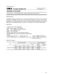Datasheet MSM5118165F manufacturer OKI