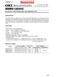Datasheet MSM512800C-50TS-K manufacturer OKI