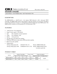 Datasheet MSM514400E manufacturer OKI
