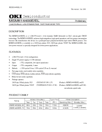 Datasheet MSM514400E-60TS-K manufacturer OKI