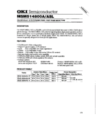 Datasheet MSM514800A-10 manufacturer OKI