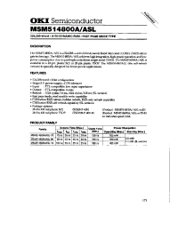 Datasheet MSM514800ASL-10 manufacturer OKI